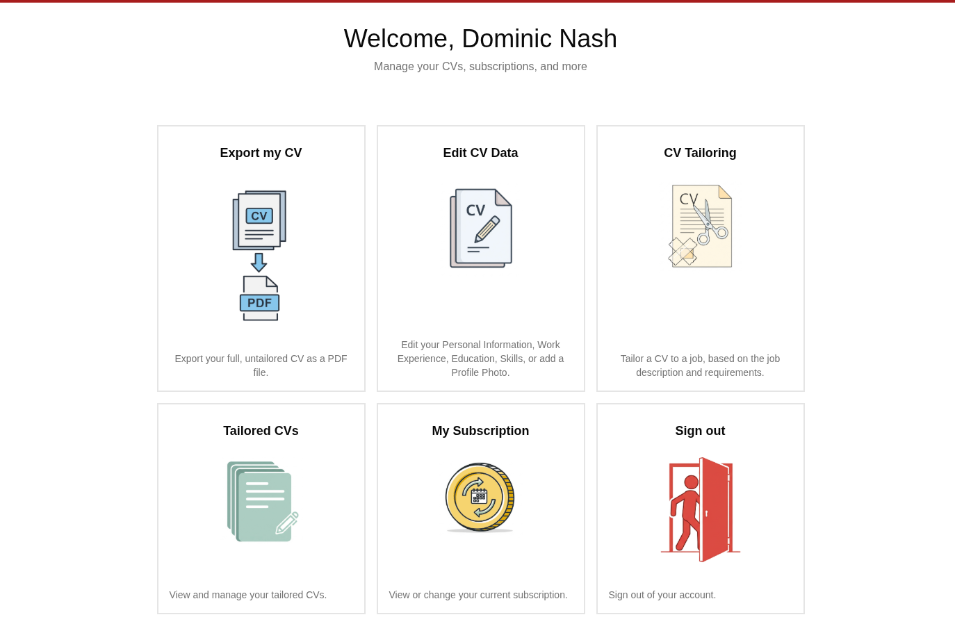 Lifesheet's Dashboard
